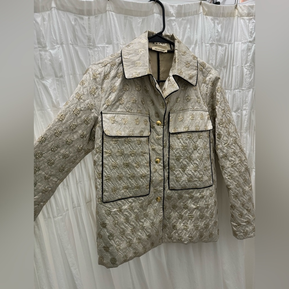 Marni quilted gold jacket 2013 collection